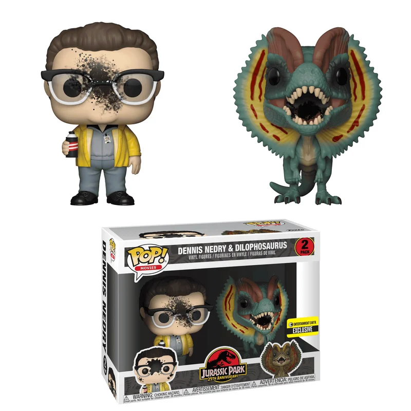 Dennis Nedry & Dilophosaurus #2 PACK Funko Pop from Jurassic Park