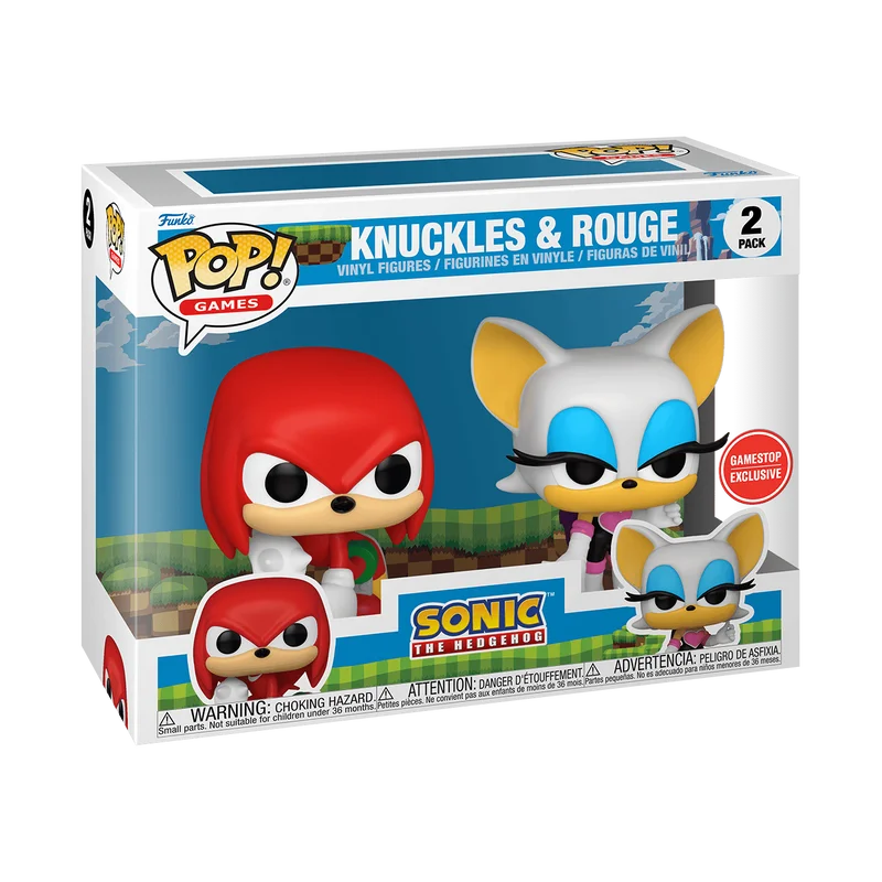 Knuckles & Rouge #2 PACK Funko Pop from Sonic The Hedgehog