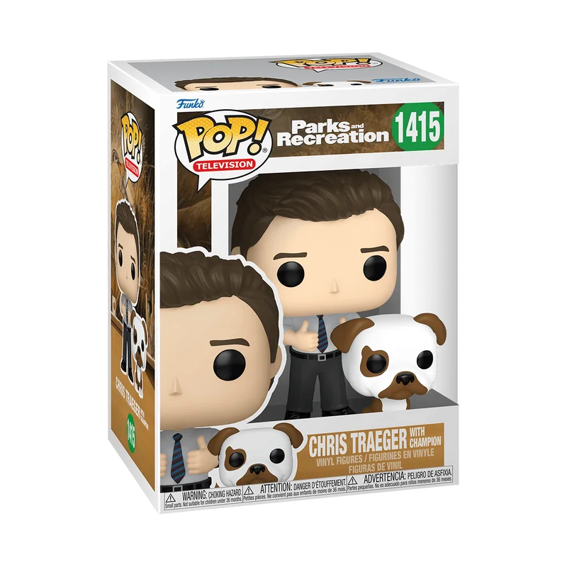 Chris Traeger with Champion #1415 Funko Pop from Parks and Recreation