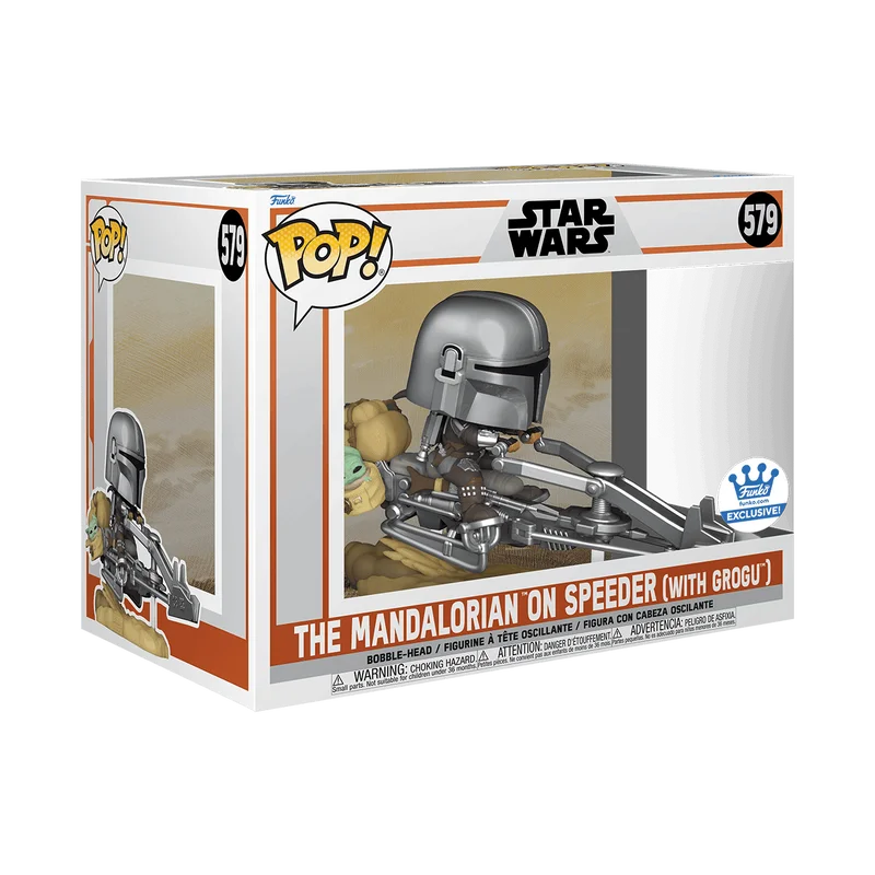 The Mandalorian on Speeder (with Grogu) #579 Funko Pop from Star Wars