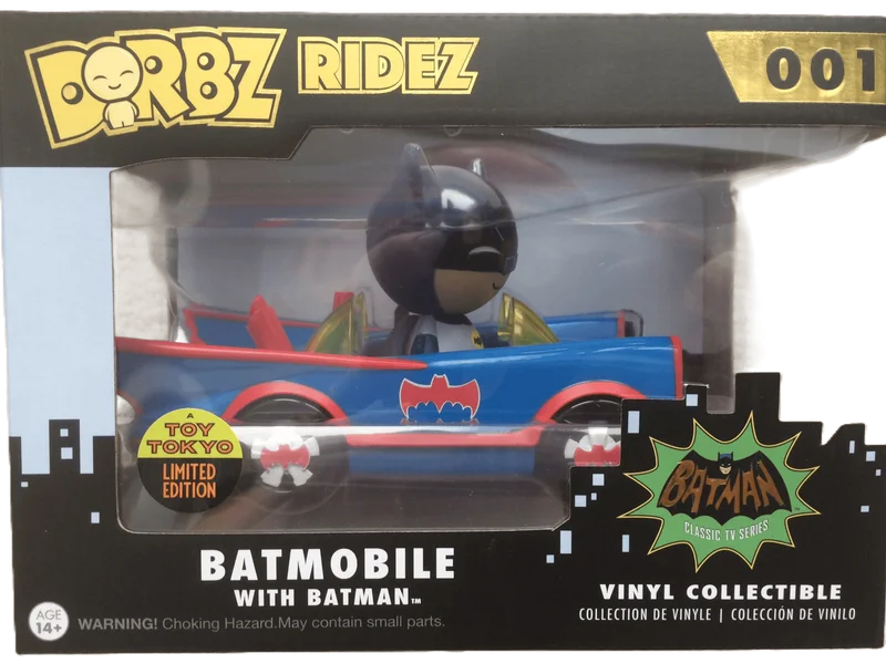 Batmobile with Batman #001 Funko Pop from Batman Classic Tv Series