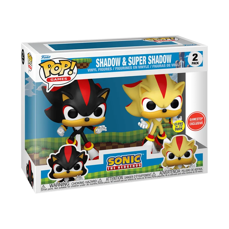 Shadow & Super Shadow #2 PACK Funko Pop from Sonic The Hedgehog