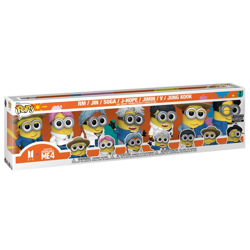 RM / Jin/ Suga / J-Hope / Jimin / V / Jung Kook #7 PACK Funko Pop from Despicable Me 4