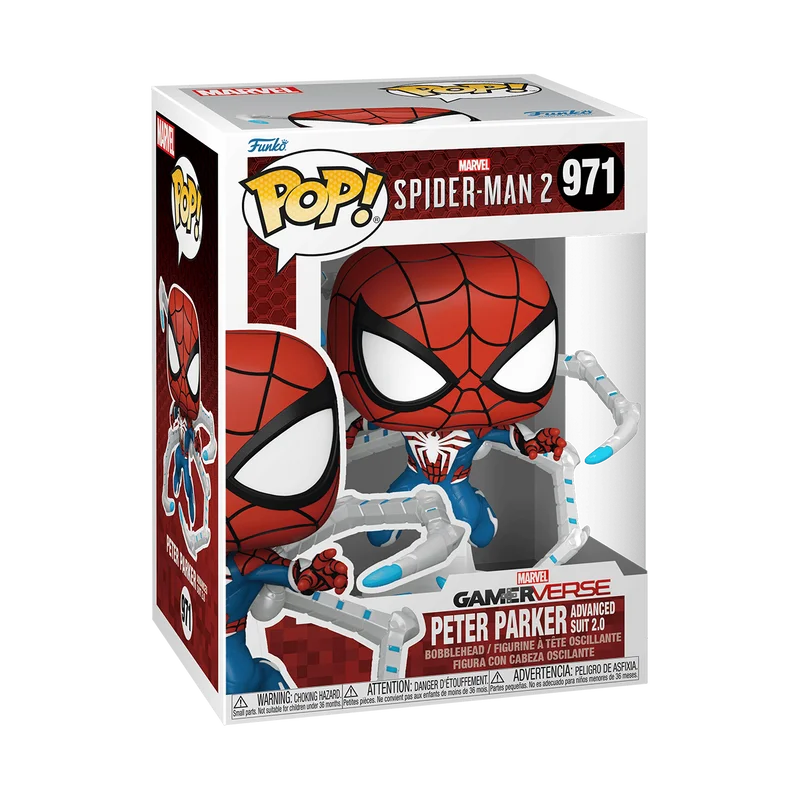 Peter Parker Advanced Suit 2.0 #971 Funko Pop from Spider-Man 2