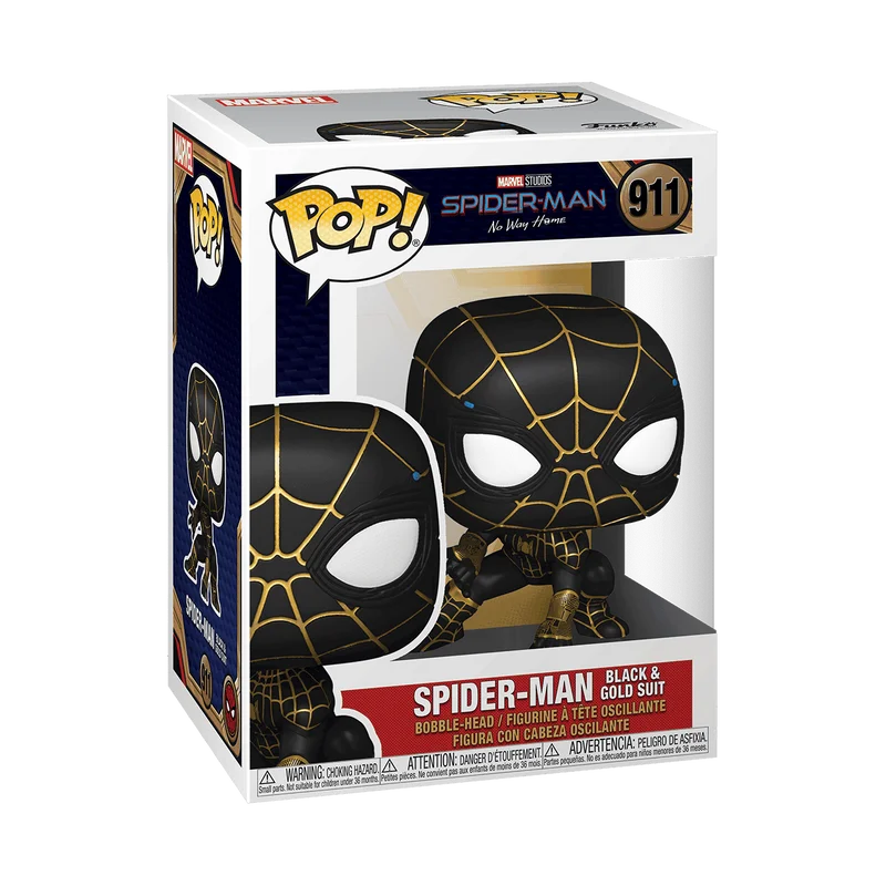Spider-Man Black & Gold Suit #911 Funko Pop from Spider-Man no Way Home