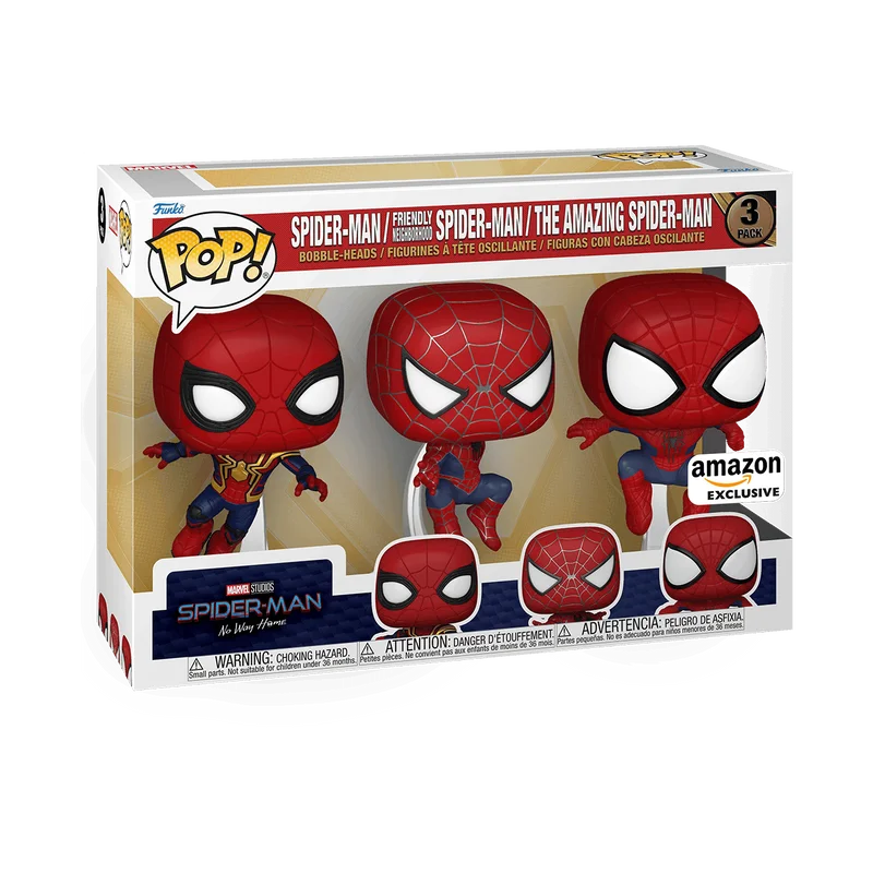Spider-man / Friendly Neighborhood Spider-man / The Amazing Spider-man #3 PACK Funko Pop from Spider-Man no Way Home