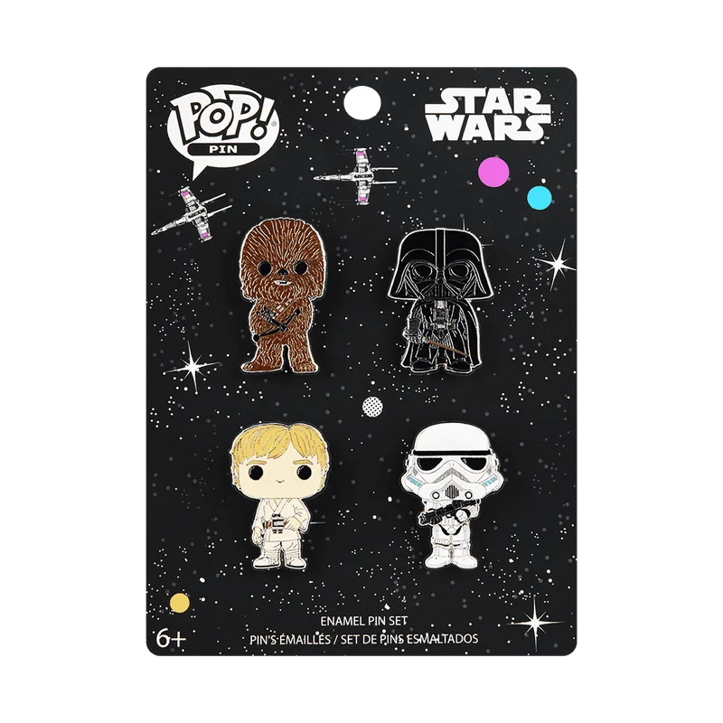 Chewbacca / Darth Vader / Luke Skywalker / Stormtrooper #4 PACK Funko Pop from Star Wars