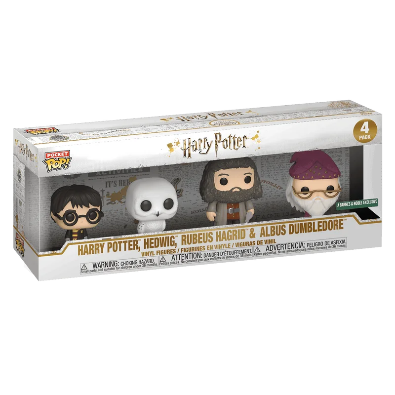 Harry Potter, Hedwig, Rubeus Hagrid & Albus Dumbledore #4 PACK Funko Pop from Harry Potter