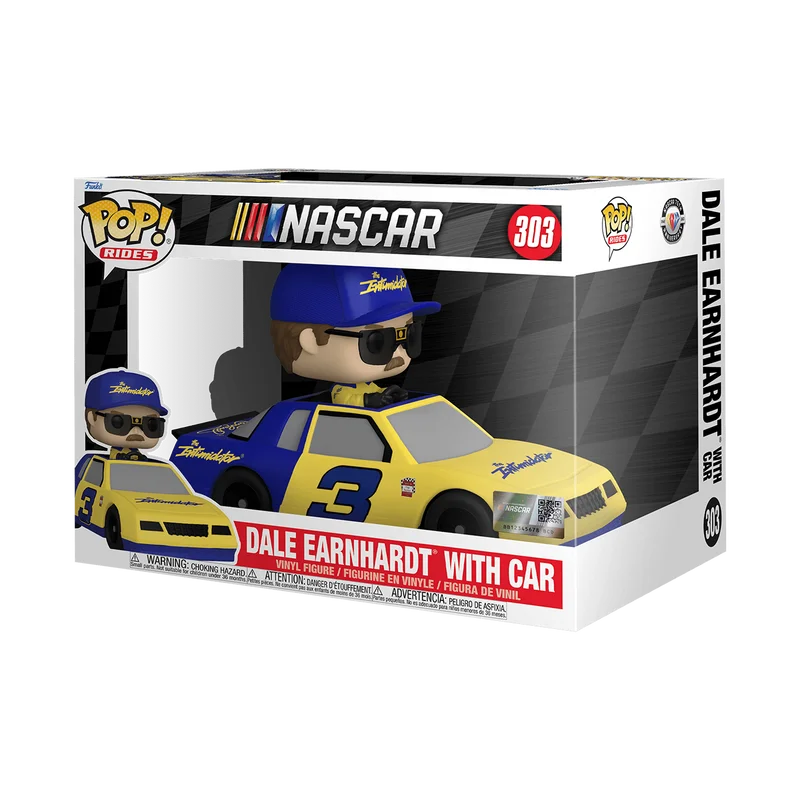 Dale Earnhardt with Car #303 Funko Pop from NASCAR