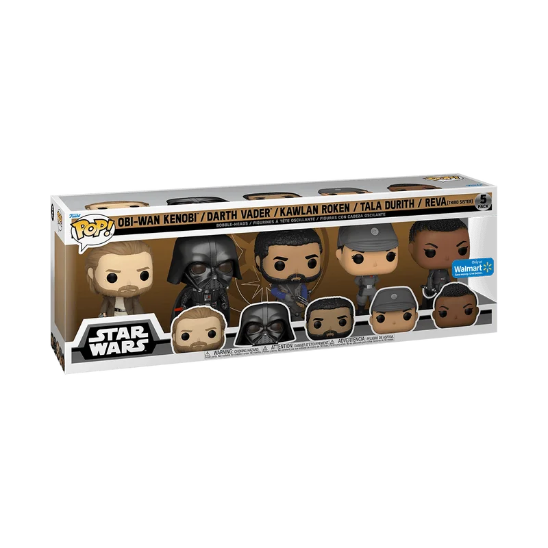 Obi-Wan Kenobi / Darth Vader / Kawlan Rowken / Tala Durith / Reva (third Sister) #5 PACK Funko Pop from Star Wars