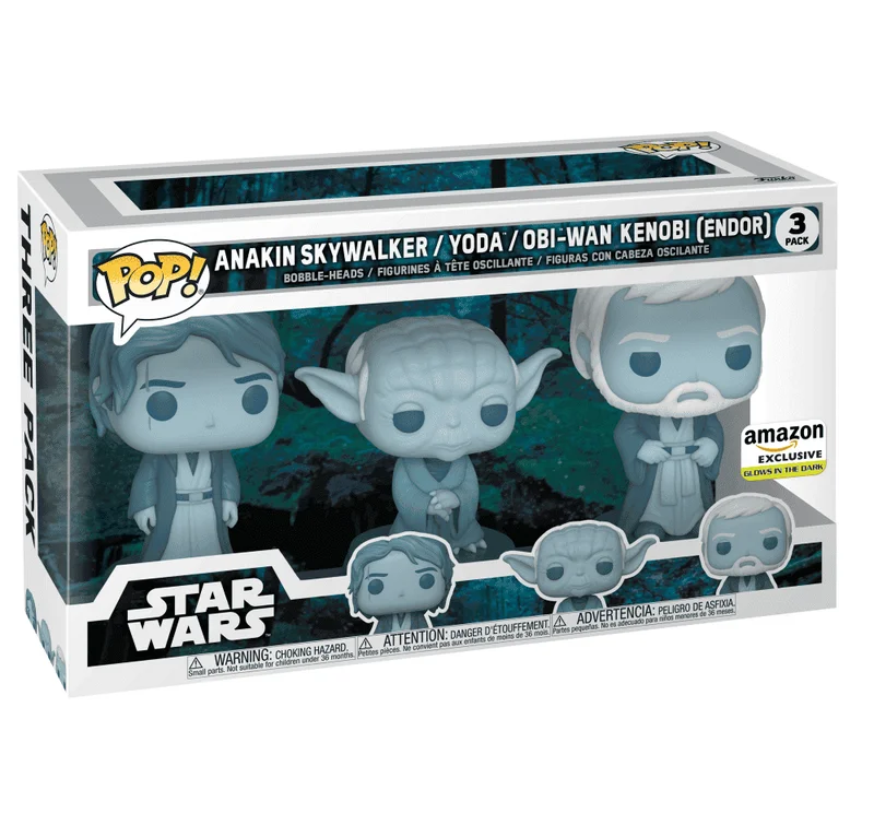 Anakin Skywalker / Yoda / Obi-Wan Kenobi (Endor) #3 PACK Funko Pop from Star Wars