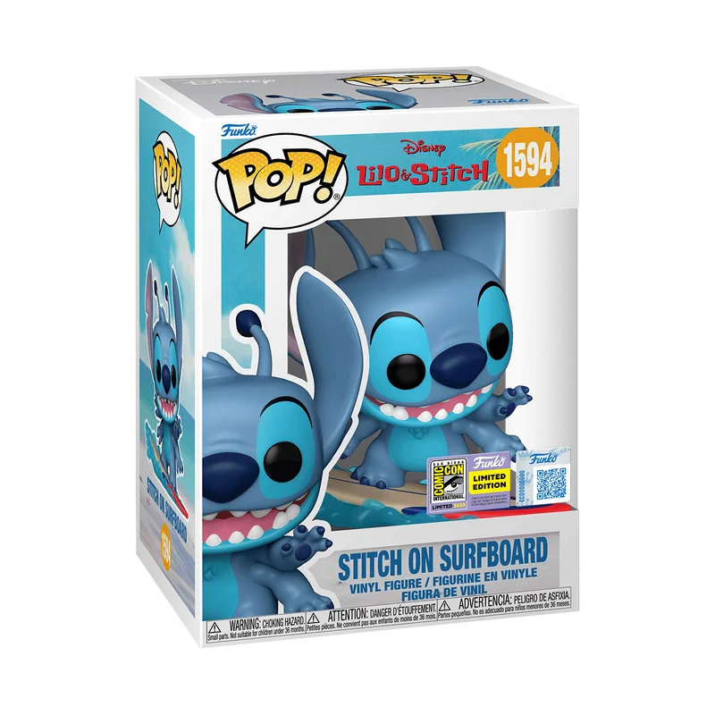 Stitch on Surfboard #1594 Funko Pop from Lilo & Stitch