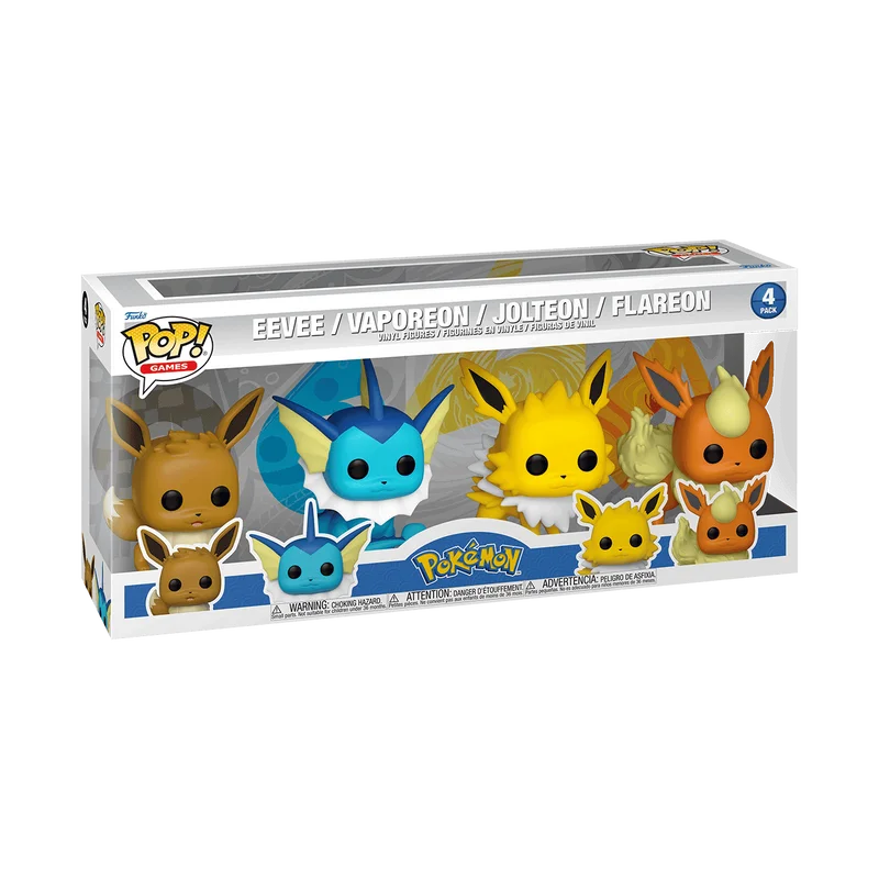 Eevee, Vaporeon, Jolteon, Flareon #4 PACK Funko Pop from Pokémon