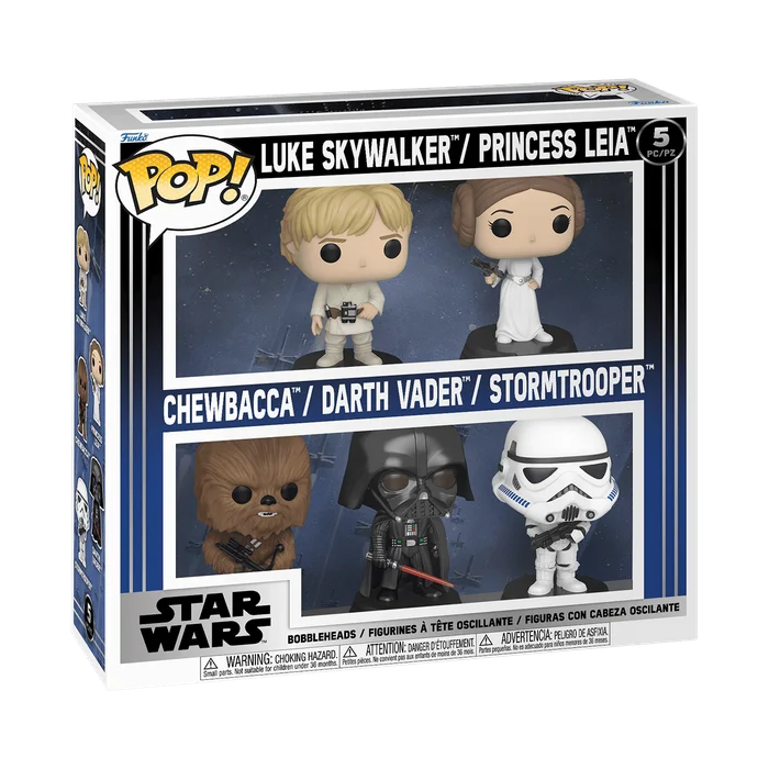 Luke Skywalker / Princess Leia Chewbacca / Darth Vader / Stormtrooper #5 PC/PZ Funko Pop from Star Wars