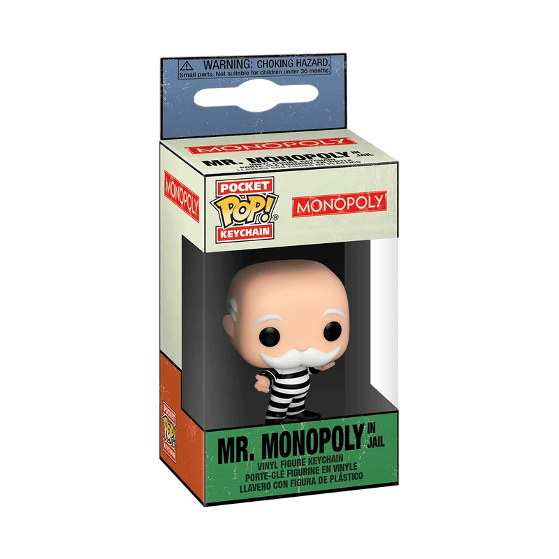 Mr. Monopoly In Jail Keychain Funko Pop from Monopoly