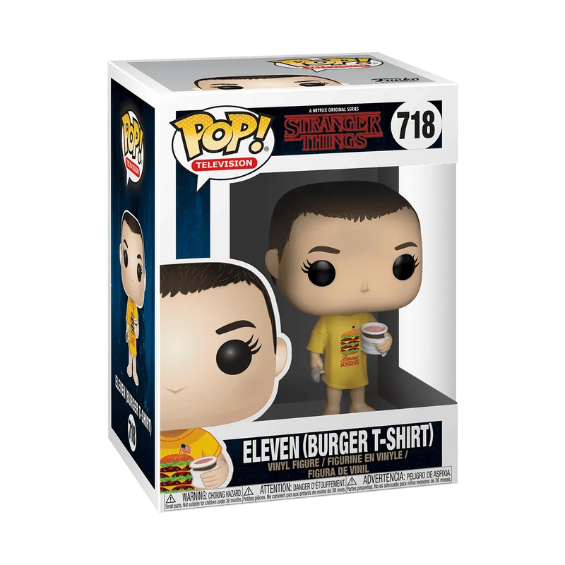 Eleven (Burger T-Shirt) #718 Funko Pop from Stranger Things