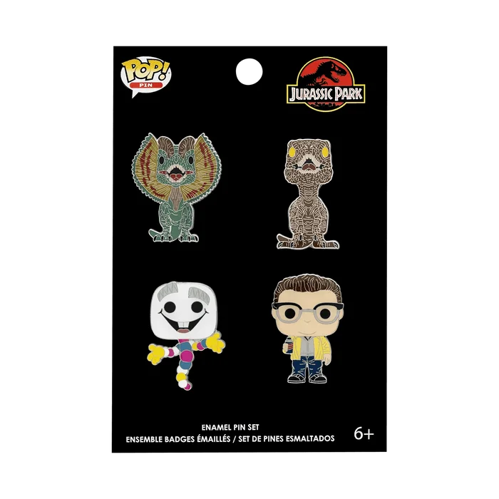 Dilophosaurus/ T-rex/ Mr. DNA/ Dennis Nedry #4 PACK Funko Pop from Jurassic Park