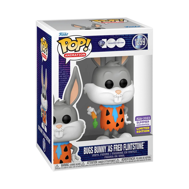 Bugs Bunny as Fred Flintstone #1259 Funko Pop from Warner Bros 100