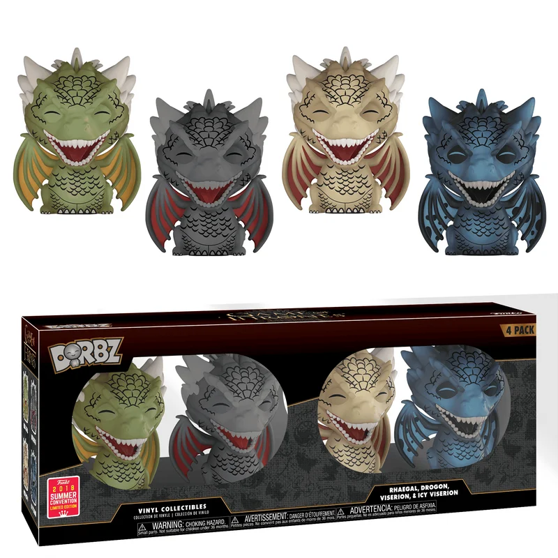 Rhaegal Drogon Viserion & Icy Viserion #4 PACK Funko Pop from Game of Thrones