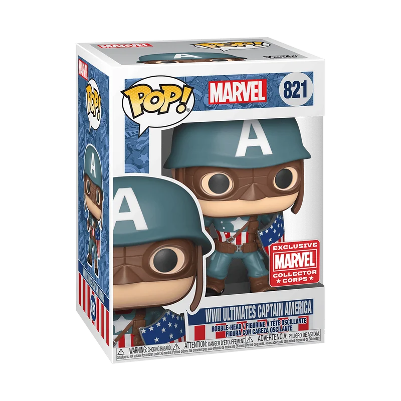 WWII Ultimates Captain America #821 Funko Pop from Marvel