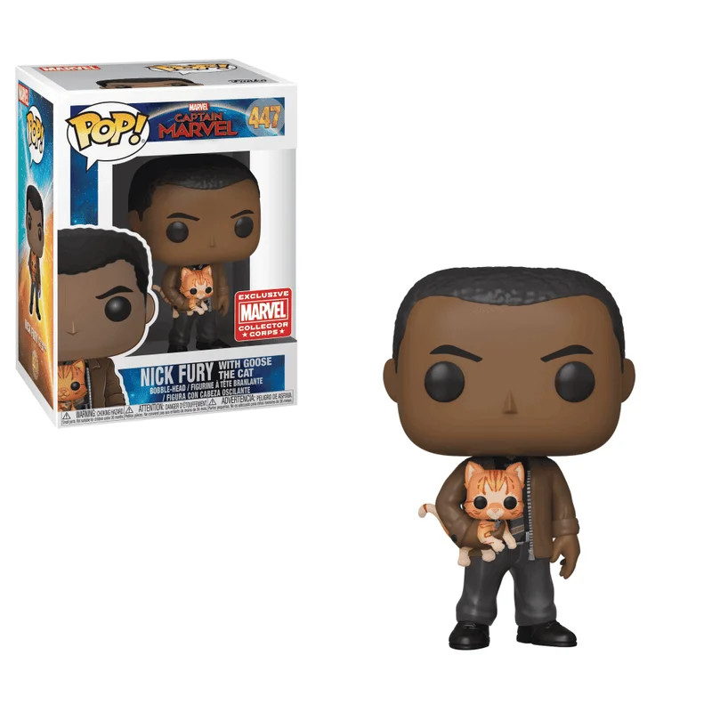 Nick Fury with Goose the Cat #447 Funko Pop from Captain Marvel