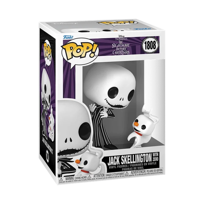 Jack Skellington with Zero #1808 Funko Pop from The Nightmare Before Christmas