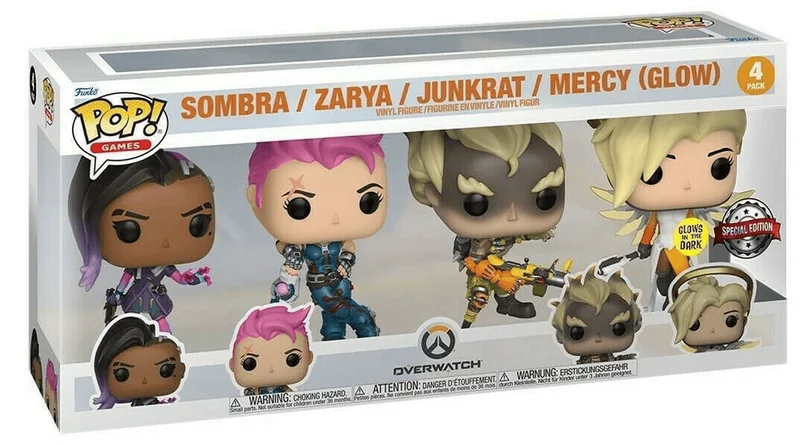 Sombra / Zarya / Junkrat / Mercy #4 PACK Funko Pop from Overwatch