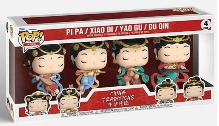 Pi Pa / Xiao Di / Yao Gu / Gu Qin #4 PACK Funko Pop from China Traditions
