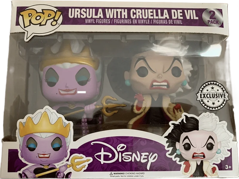 Ursula with Cruella De Vil #2 PACK Funko Pop from Disney