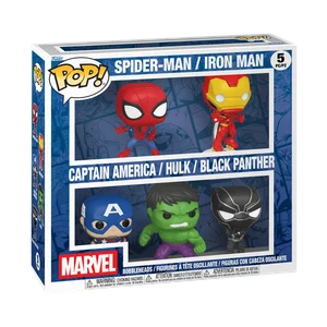 Spider-Man / IronMan Captain America / Hulk / Black Panther #5 PC/PZ Funko Pop