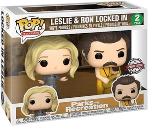 Leslie and Ron Locked In #2 PACK Funko Pop