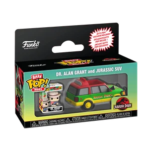 Dr. Alan Grant and Jurassic SUV Funko Pop