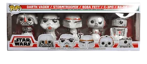 Darth Vader / Stormtrooper / Boba Fett / C-3PO / R2-D2 #5 PACK Funko Pop
