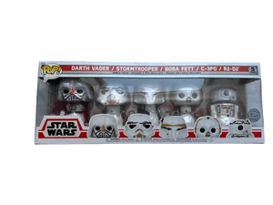 Darth Vader / Stormtrooper / Boba Fett / C-3PO / R2-D2 #5 PACK Funko Pop