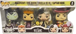 Maleficent / Evil Queen / Cruella De Vil / Captain Hook #4 PACK Funko Pop
