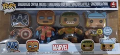Gingerbread Captain America / Gingerbread Iron Man / Gingerbread Hulk / Gingerbread Thor #4 PACK Funko Pop
