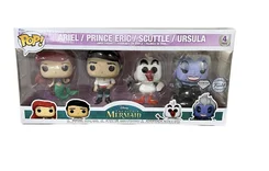 Ariel / Prince Eric / Scuttle / Ursula #4 PACK Funko Pop