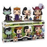 Maleficent / Evil Queen / Cruella De Vil / Captain Hook #4 PACK Funko Pop